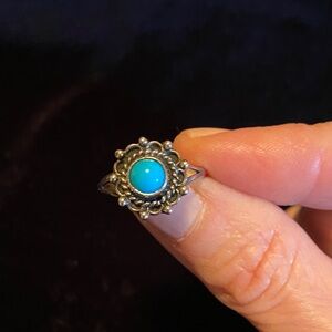 Sterling Silver Turquoise Ring Size 7
